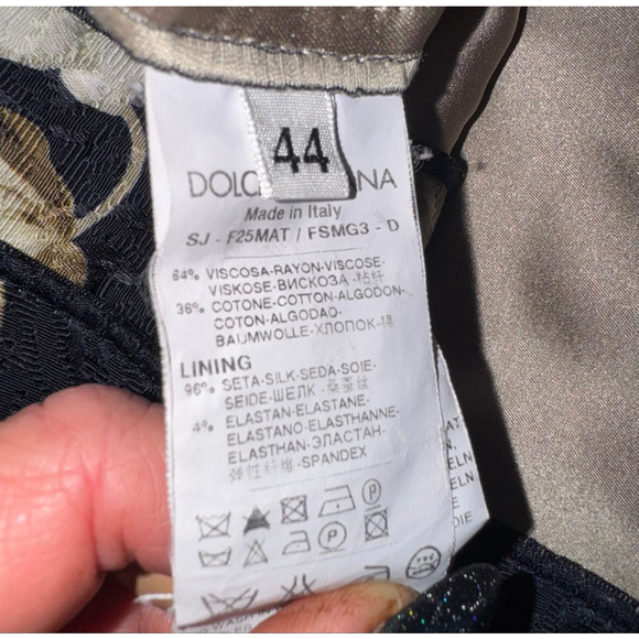 DOLCE & GABBANA women’s AUTHENTIC Floral Textured front button jacket blazer - Picture 8 of 9